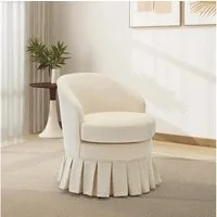 GarveeMore Sessel Mid Century Modern,natürliche Holzstruktur,Loungesessel, Sessel mit Tonnenarmlehnen,ergonomische Design