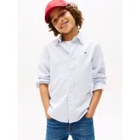 Tommy Hilfiger Langarmhemd FLEX ITHACA SHIRT LS mit Streifenmuster, Logostickerei
