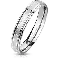 BUNGSA Fingerring 70 (22.3) Ring römische Nummern Silber aus Edelstahl Unisex (Ring, 1-tlg), Damen Herren