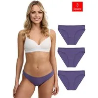Tazzio Slip 3er-Pack Damen Slip F941 (Packung, 3-St., 3er-Pack) Nahtlose Verarbeitung - keine sichtbaren Linien unterm Outfit