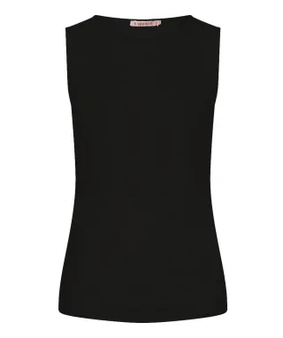 Esqualo - Ärmelloses Ripp-Top schwarz - Gr. - L