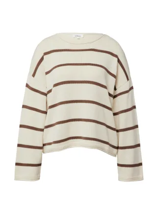 s.Oliver - Strickpullover beige/braun - Gr. - 40