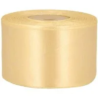 maDDma Satinband 27m Satinband 50mm Geschenkband Dekoband Verpackungsband, creme