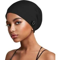 Coonoor Duschhaube Satin Bonnet Schlafmütze Unisex Schlafhaube zum Schlafen (Slouch Satin Lined Beanie Lockenhaube Verstellbar Haube Schlafkappe), für Damen und Herren