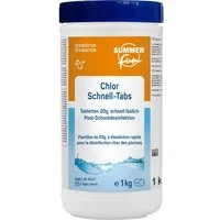 SUMMER FUN Poolpflege Summer Fun Chlor Schnell-Tabs 20 g - 1 kg