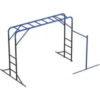 AIYAPLAY Klettergerüst Turnstange Klimmzugstange Wetterfester Stahlrahmen Reckstange, (Outdoor Kletterturm, 1-St., Spielturm zum Klettern), für Kinder von 3-8 Jahren bis 150 kg belastbar Schwarz
