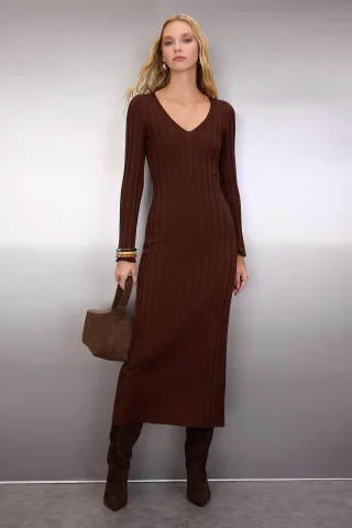 Damen-Maxikleid, flach, lang, figurbetont, für Tag und Nacht