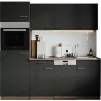 RESPEKTA Küche Oliver, Breite 205 cm, wechselseitig aufbaubar