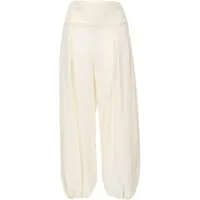Guru-Shop Relaxhose Boho Pluderhose, Muckhose, Haremshose - naturweiß Ethno Style, alternative Bekleidung