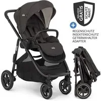 Joie Kinder-Buggy Versatrax - Shale, Sportwagen mit Liegefunktion & Regenschutz höhenverstellbar bis 22 kg