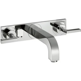 hansgrohe Axor Citterio Fertigmontageset 39148000 Unterputz-3-Loch-Waschtischarmatur, mit Hebelgriffe, chrom