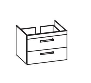 Artiqua 411 Waschtischunterschrank für My by Starck 233683 Sanremo Eiche quer NB, 411-WU2L-D54-7145- 411-WU2L-D54-7145-428