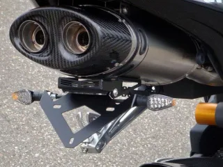 Kennzeichenhalter Bodis Edelstahl schwarz für Triumph Daytona 675 Bj. 2006-2012