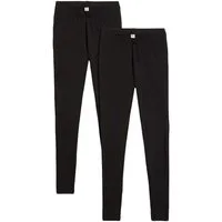 bonprix Leggings (Packung, 2-tlg) aus Baumwolle und Elasthan, schmale Passform, mit Elastikbund