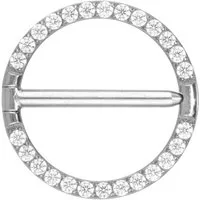 PIERCINGLINE Brustwarzenpiercing Titan Nippelpiercing Clicker RING + EINGEFASSTE KRISTALLE (Clicker, 1-tlg), Brust-, Nippel-Piercing, Titan