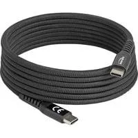 USB-C 2.0 Kabel mit magnetischer Textilummantelung schwarz, 2 Meter, PD 60 Watt