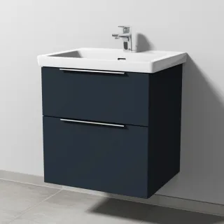 Sanipa 3way Waschtischunterbau zu Villeroy & Boch Subway 3.0 Waschtisch mit 2 Auszügen, Marine-Matt UP8461R