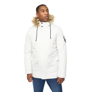 Crosshatch - "Parkmoore MVE" Parka für Herren (Grau/Rosa)