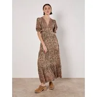 Apricot Maxikleid Sarasa Maxikleid mit Blumenmuster