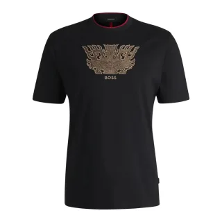 Boss - T-Shirt für Herren, Rundhalsausschnitt (Schwarz)