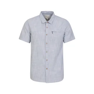 Mountain Warehouse Herren Kokosnuss Slub Kurzarm-Shirt (Blau)