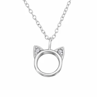Katzen Halskette aus 925 Silber
