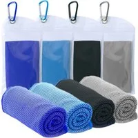 FELIXLEO Sporthandtuch 4er Pack Cooling Towel Mikrofaser Handtuch Sport Yoga