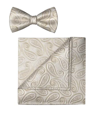 OLYMP - Fliege und Einstecktuch Set beige