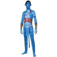 Maskworld Kostüm Blauer Stammeskrieger Kostüm für Männer, Na'wie cool ist das denn?! Wasserblaues Filmkostüm im Stil des große
