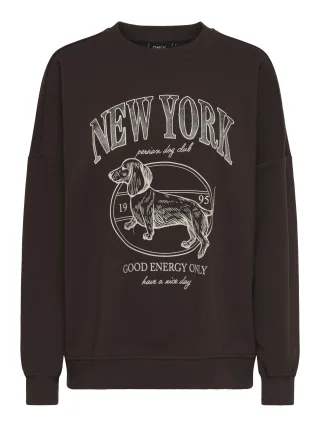 ONLY - ONLBILA L/S BEAR O-NECK SWT Coffee Bean - Gr. - M