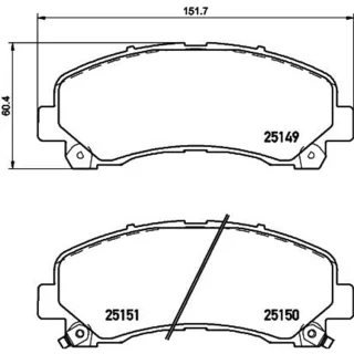 Hella Bremsbel?ge vorne Isuzu D-Max