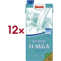 MUH Milch H-Milch 1,5% Fett, 12x 1 Liter