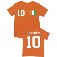 Youth Designz Print-Shirt Elfenbeinküste Kinder T-Shirt im Fußball Trikot Look mit trendigem Motiv