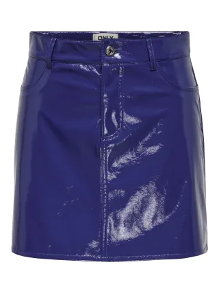 ONLY - ONLSAVITA HW VINYL SKIRT PNT clematis blue - Gr. - M