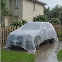 Outsunny Schutzplane mit verstärkten Ösen (Robuste Reißfeste Abdeckplane, 1-St., wasserdicht 140g,m² Gewebeplane), für Schutz vor Witterung für Gartenmöbel 4 x 6 m Weiß