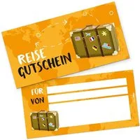 itenga Grußkarten itenga Geschenkgutschein Reise Reisekoffer - Gutschein zum Ausfüllen K