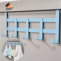 DEKAZIA Türgarderobe Kindergarderobe Tür Garderobe Türhaken Haken Tür, Kinderzimmer, Garderobe, Haustür, Zimmertür, Schranktür, Flur, Bad, Badezimmer, Schubladen, (Inkl. Filzpads, für alle gängigen Zimmertüren, Schranktüren, 4 Farben), zum Einhängen 