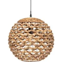 Atmosphera Créateur d'intérieur Pendelleuchte Hängeleuchte SAND mit Lampenschirm aus Hyazinth, Ø 38 cm, Leuchte mit Dekofunktion, ohne Leuchtmittel