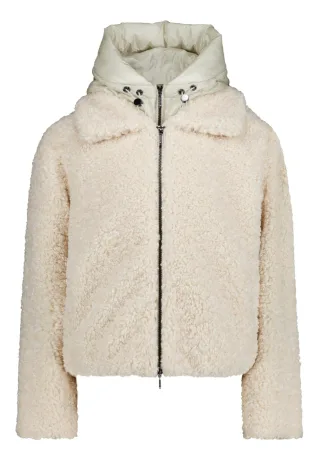 AMBER & JUNE - Plüschjacke Grau - Gr. - 38
