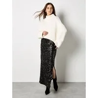 Apricot Paillettenrock Maxi-Meshrock mit Pailletten