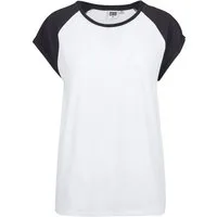 URBAN CLASSICS Kurzarmshirt Urban Classics Damen Ladies Contrast Raglan Tee (1-tlg)