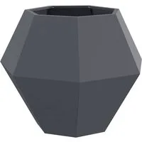 vidaXL Blumentopf Pflanzkübel Anthrazit 75 x 75 x 60 cm Stahl (1 St)