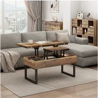 Vicco Couchtisch Lifty, Eiche rustikal, 100 x 50 cm mit Liftfunktion (1-St)