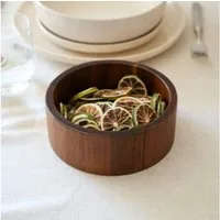 Zoha Dekoschale Akazie Flat Bowl – Dekoschale aus Akazienholz (1 St), hochwertiges Akazienholz