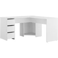 MIRJAN24 Schreibtisch Fotyn (mit 3 Schubladen und Fächer), 142x142x74 cm