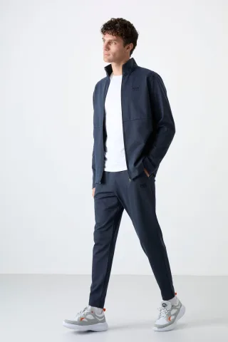 Herren Sweatshirt mit Reißverschlusskragen und Hose Set
