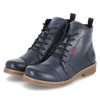 Rieker Schnürstiefeletten - Gr. 36 - Blau - Kunstleder