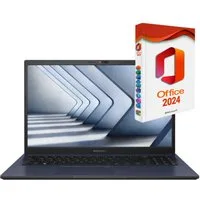 Asus Expertbook B150, Core i7-13620U, MS Office 2024 Prof. Dauerlizenz Notebook (39,00 cm/15.6 Zoll, Intel Core i7 13620U, Intel UHD Grafik, 8 GB, 256 GB SSD, Windows 11 Pro 64Bit + MS Office 2024, Beleuchtete Tastatur)