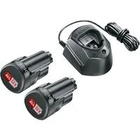 Starter-Set 12V (2x 1,5Ah + GAL 1210 CV) schwarz, 2x Akku + Ladegerät