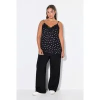 Studio Untold Spitzenbluse Chiffon-Top A-Line Dots Spitze